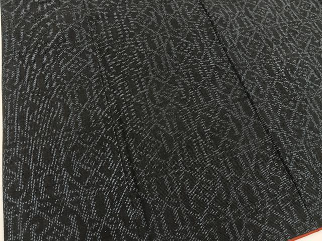 平和屋着物■結城紬　幾何学文様　正絹　逸品　BAAU7331mz