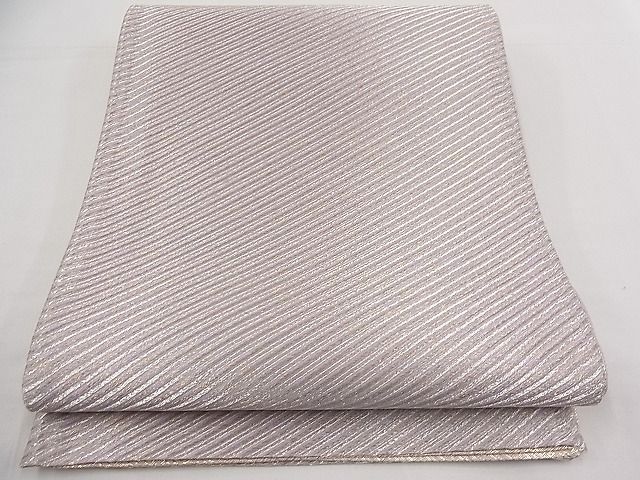 平和屋着物■佐賀錦　六通柄袋帯　射線文　金銀糸　逸品　n-da0065