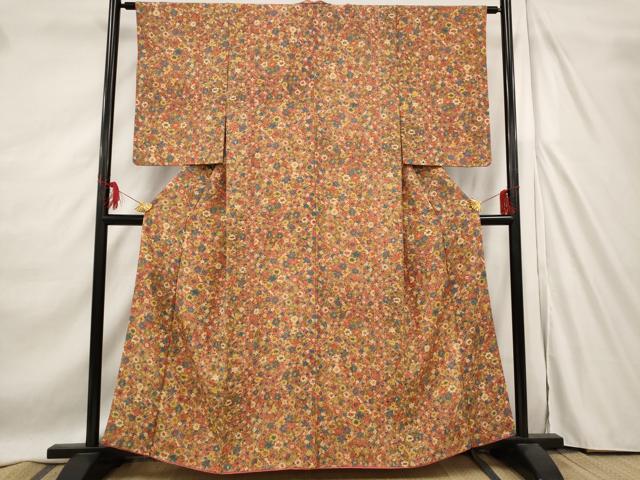 平和屋着物■上質な小紋　花尽くし　正絹　逸品　AABE8372st