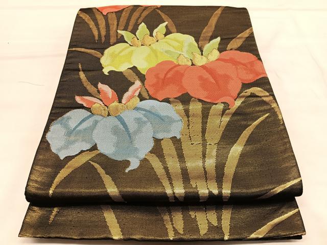 平和屋着物＊夏物　八寸名古屋帯　杜若　DABA0879cm 楽天市場】杜若（帯｜和服）：レディースファッションの通販