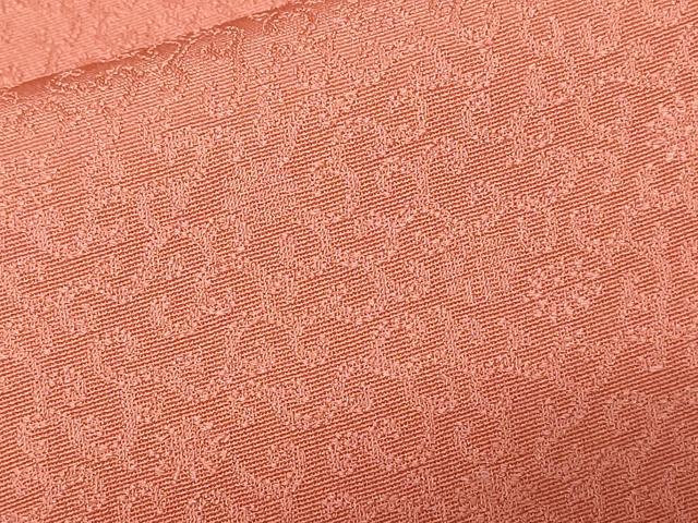 平和屋着物■上質な色無地　花唐草地紋　薄紅色　正絹　逸品　CAAV2751ev(4)