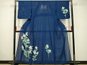 平和屋着物*夏物 訪問着 絽 枝花文 銀彩 正絹 逸品 AAAY6914sx