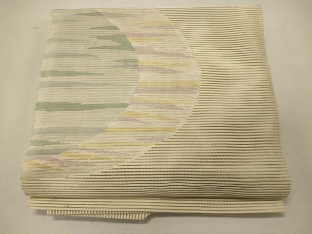 平和屋着物＊夏物　八寸名古屋帯　絽綴れ　抽象文　正絹　逸品　CAAW8862oy