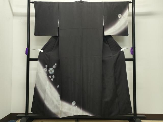平和屋着物●訪問着　手描き　水玉　暈し染め　正絹　逸品　CABD8951gh