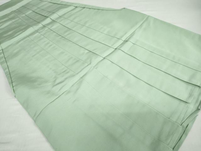 平和屋着物●男性　馬乗り袴　若葉色　正絹　逸品　DABC2313ud