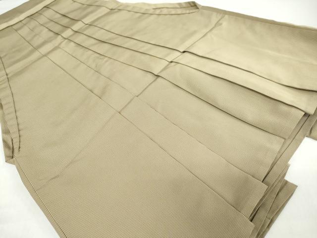 平和屋着物●男性　馬乗り袴　茜　神代袴　縞　正絹　逸品　DABC2318ud