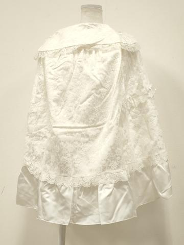 Other - 平和屋着物[]お宮参りケープ　女の子　ベビードレス　ベビーセレモニー　洋装　レース　花　白色　DABC5495ma