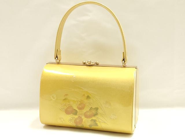 Other - 平和屋着物▼和装小物 和装バッグ ハンドバッグ 芝草文 金彩 逸品 AABI2202ay
