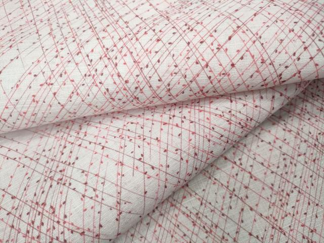 平和屋着物＊夏物　小紋　紗　格子枝葉文　CAAW2891ut(4)