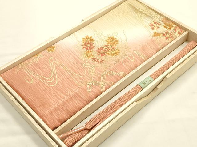 Rakuten - 平和屋本店●和装小物　帯締め・帯揚げセット　笹浪組　流水花文　金糸　金彩　逸品　未使用　AABE9194ay