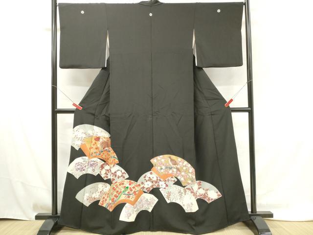 Kurotome - 平和屋着物■豪華黒留袖　刺繍　花鳥文　金彩　正絹　逸品　DAAV2402xg