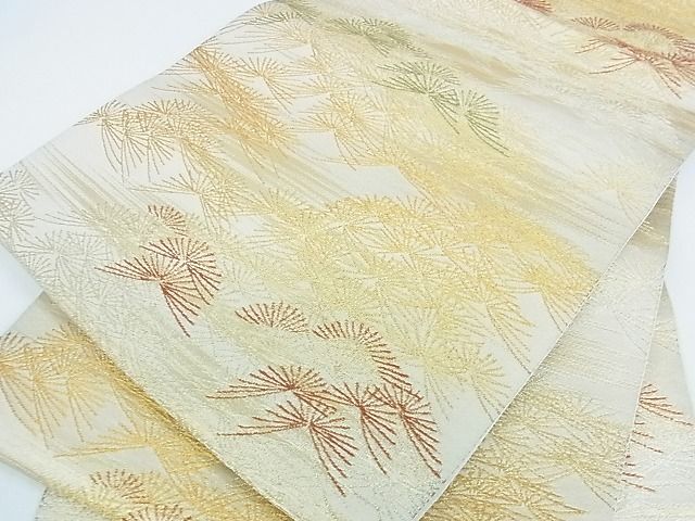 Other - 平和屋着物■六通柄袋帯　松葉文　金銀糸　逸品　op5429