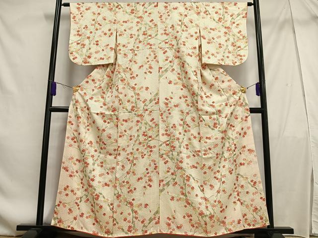 Other - 平和屋着物■上質な小紋　楓文　正絹　逸品　AABF1926oa