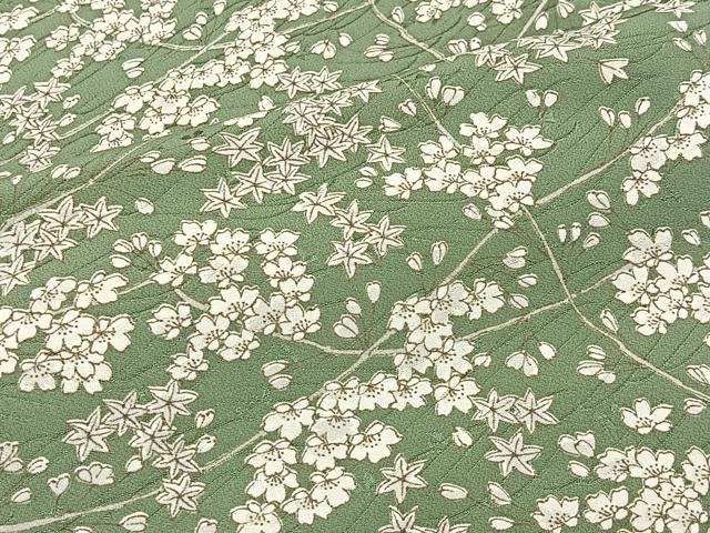 平和屋着物■上質な小紋 桜楓文 正絹 逸品 CABI9219ua