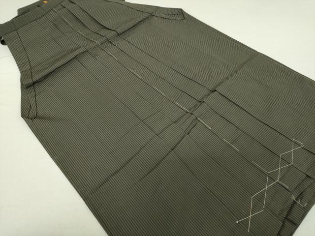 平和屋着物●男性　馬乗袴　縞　正絹　逸品　未使用　DAAV6465ps