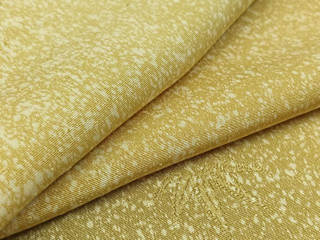 平和屋着物▽上質な小紋　単衣　笹の葉文　暈し染め　正絹　逸品　AAAZ7830jh
