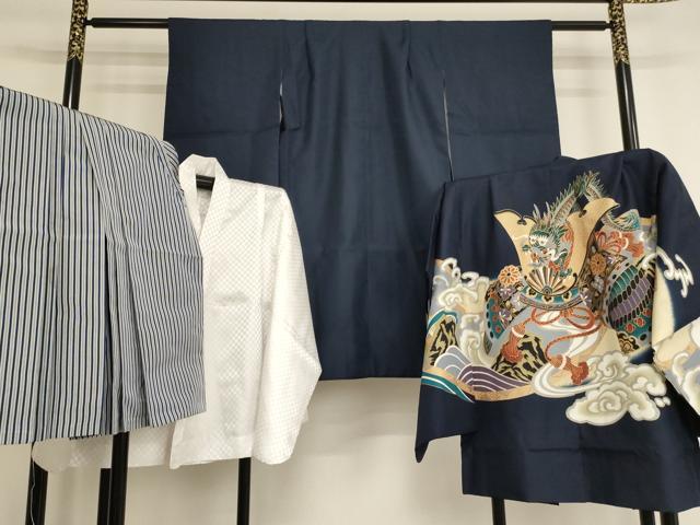 平和屋着物[]七五三　男の子　5歳　祝着・羽織・長襦袢・行灯袴セット　兜　金彩　AAAU5501ja