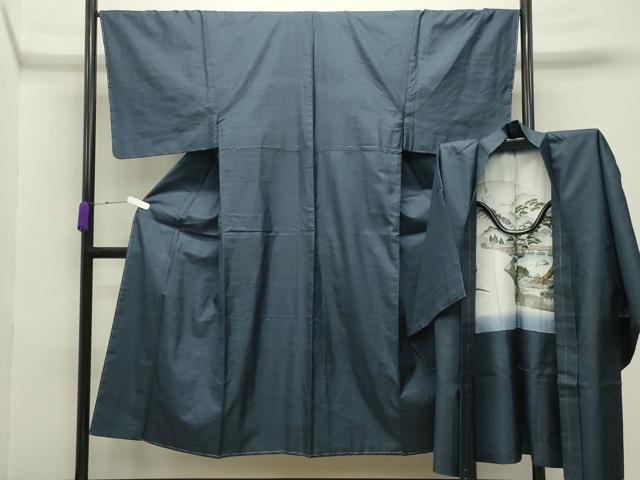 平和屋着物●男性　本場大島紬　アンサンブル　100亀甲　総詰め　正絹　逸品　未使用　CABB0247gh