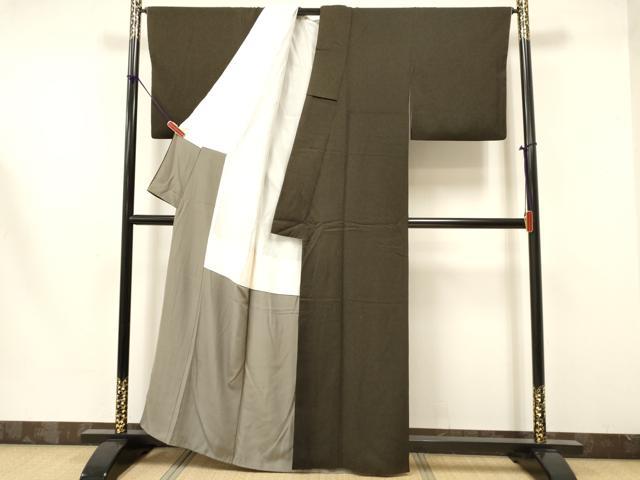 平和屋着物■上質な小紋　霞文　正絹　逸品　DAAS9427ma