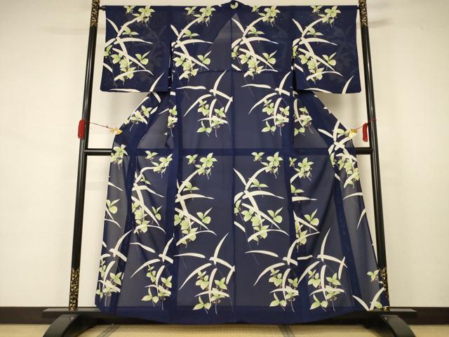 Summer Wear - 平和屋着物＊夏物　訪問着　絽　草葉文　正絹　逸品　AABA6574jd
