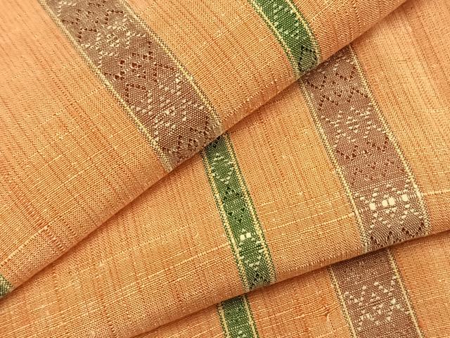 Rakuten - 平和屋着物▽上質な紬　単衣　花織　間道　正絹　逸品　AABA7461fy