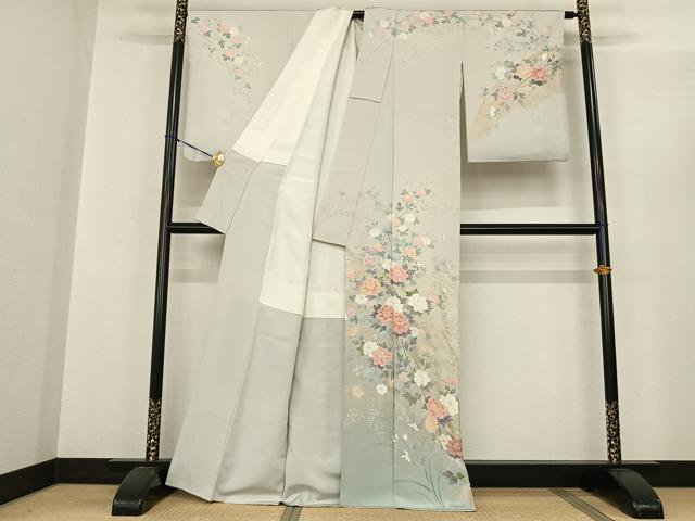 平和屋着物●十日町友禅作家　松雨　訪問着　花鳥文　金彩　正絹　逸品　AABF0561fy heiwaya-11049531 平和屋 サンプル画像2
