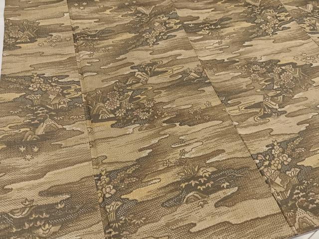 平和屋の平和屋着物■上質な紬 草花文 正絹 逸品 AABF3543ph｜アングル3