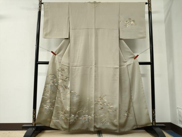 Rakuten - 平和屋着物●訪問着　浜松飛鳥舟吉祥文　暈し染め　金彩　正絹　逸品　CABE2794yc