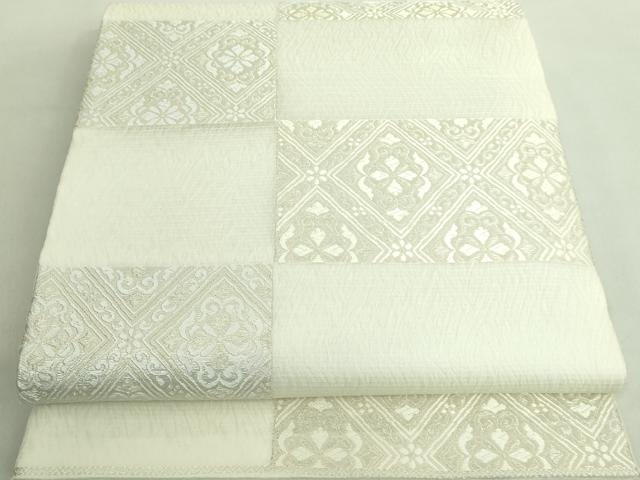 平和屋着物■極上　夏物　六通柄袋帯　唐織　新小石丸　花菱文　逸品　未使用　DZAA8767kh5