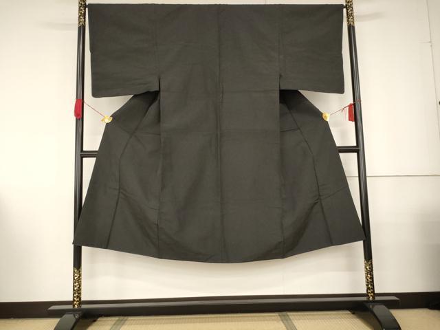 平和屋着物■男性　紬　色無地　蝋色　正絹　逸品　AAAN0740ja