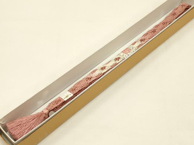 平和屋着物＊夏物　和装小物　上質な帯締め　レース組　平組　正絹　逸品　未使用　AAAY8162ay(4)