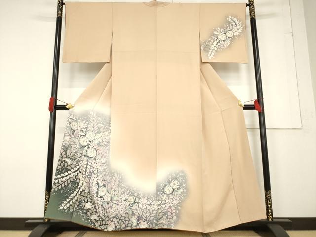 平和屋着物●訪問着　辻が花　舞花文　正絹　逸品　AABF3981ck