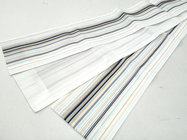 平和屋着物＊夏物　半幅帯　縞　未使用　CAAW6947fb