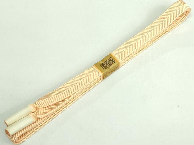 平和屋本店■極上　有職組紐道明　帯締め　笹浪組　萱草色　宮内庁御用　国立博物館御用　東京芸術大学..