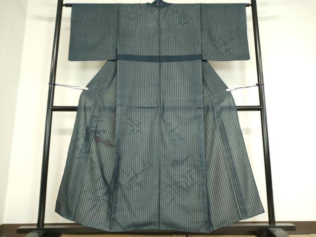 平和屋着物▽振袖　無双　絽袷　絽×絽　駒刺繍　飛鶴花文　金彩　洗える着物　AABF5317jh 平和屋着物○豪華振袖 総絞り 駒刺繍 草花丸文 黒地 金彩 正絹 逸品