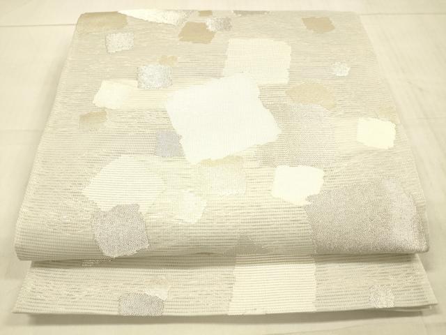 平和屋着物＊夏物　六通柄袋帯　箔散らし文　金銀糸　正絹　逸品　DAAW4233cm