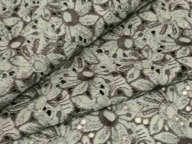 平和屋着物＊夏物 小紋 レース 花尽くし AABA6551jd