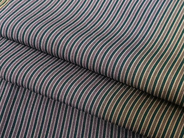 平和屋着物●上質な小紋　縞　ロング丈　正絹　逸品　AABA0177zg