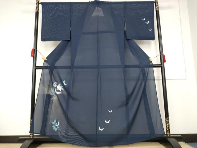 Summer Wear - 平和屋着物＊夏物　訪問着　絽　花蝶文　金彩　正絹　逸品　AABA6838st