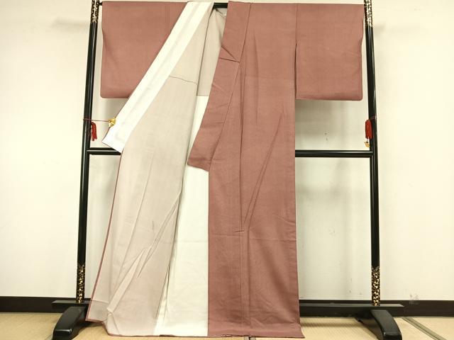 平和屋着物▽江戸小紋　単衣　菱文　ロング丈　正絹　逸品　AABA7586fy