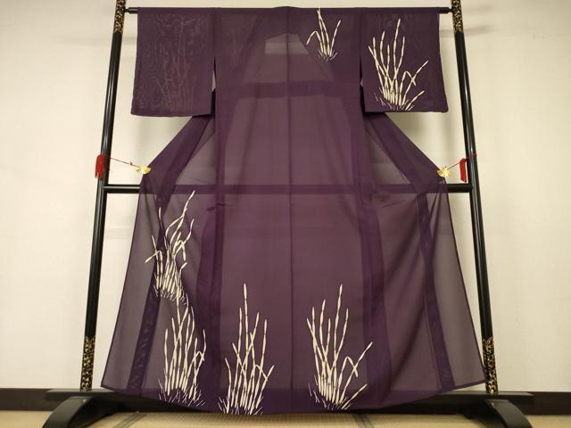 平和屋着物＊夏物　訪問着　絽　木賊　正絹　逸品　AABA6600jd