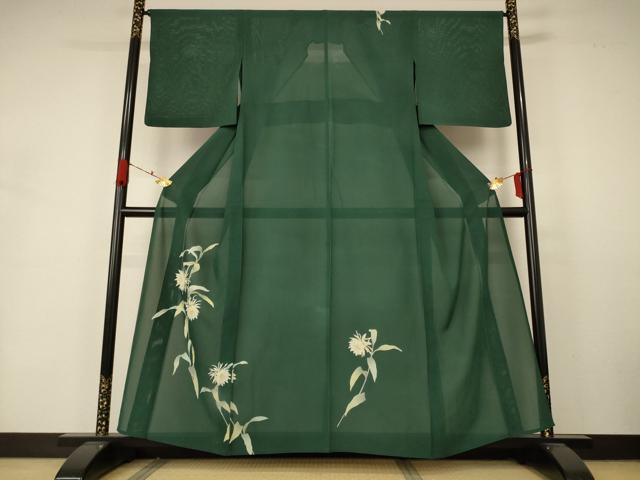 Summer Wear - 平和屋着物＊夏物　訪問着　絽　草花文　正絹　逸品　AABA6606jd