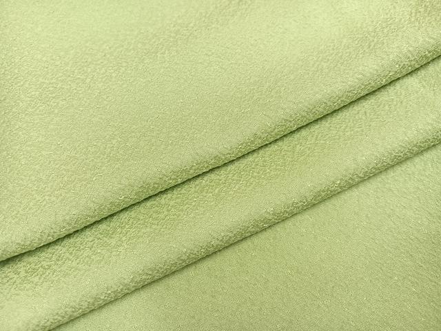 平和屋着物●上質な色無地　裏葉柳色　正絹　逸品　AABA8221ph