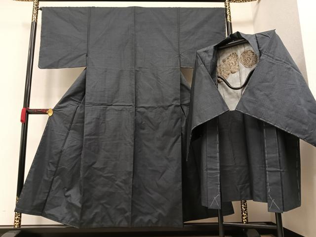 平和屋着物●男性 本場大島紬 アンサンブル 100亀甲 総詰め 正絹 逸品 AAAW0022ph