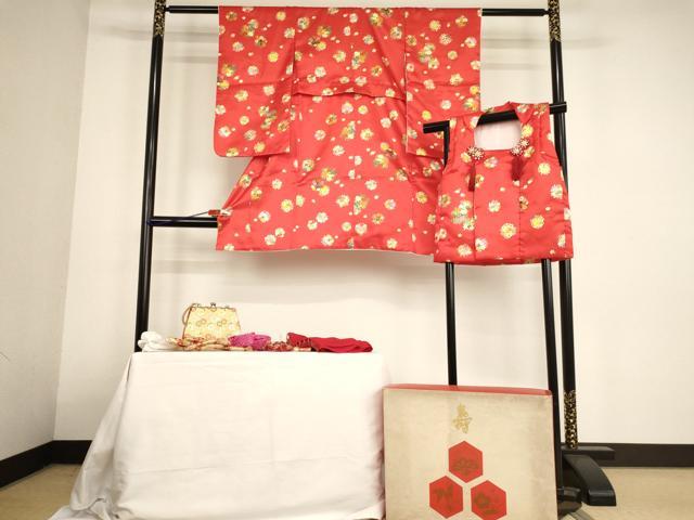 平和屋本店[]七五三　女の子　3歳　祝着・被布・小物セット　花丸文　箱付き　AABB5524ja