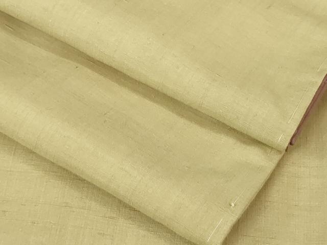 平和屋本店●極上　本場結城紬　重要無形文化財　色無地　浅黄色　逸品　DZAB3482kh6