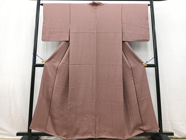 平和屋着物■豪華色留袖　色無地　雲取り青海波地紋　鴇浅葱色　正絹　逸品　BAAW2761yc