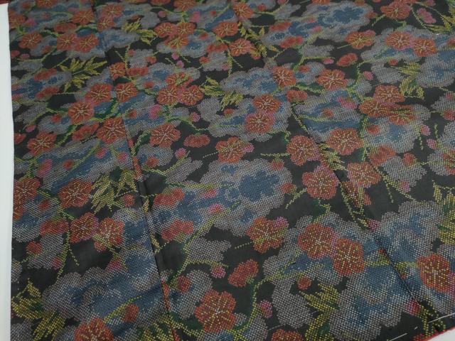 平和屋着物●本場大島紬　枝梅文　正絹　逸品　未使用　DAAW5441ud