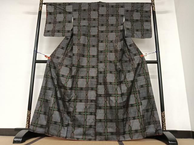 ■■■　サイズ　■■■ 身丈 162cm（肩から） 裄丈 64.5cm 袖丈 49cm　縫込み 3cm 袖幅 32.5cm 前幅 23.5cm 後幅 29.5cm 着物縫いこみ 内揚げ 0cm 裄 お袖側 約1cm　身頃側 約1cm ■■■...