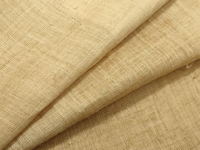 平和屋着物＊夏物　男性　色紋付　上布　飴色　麻　逸品　CAAW9992gh